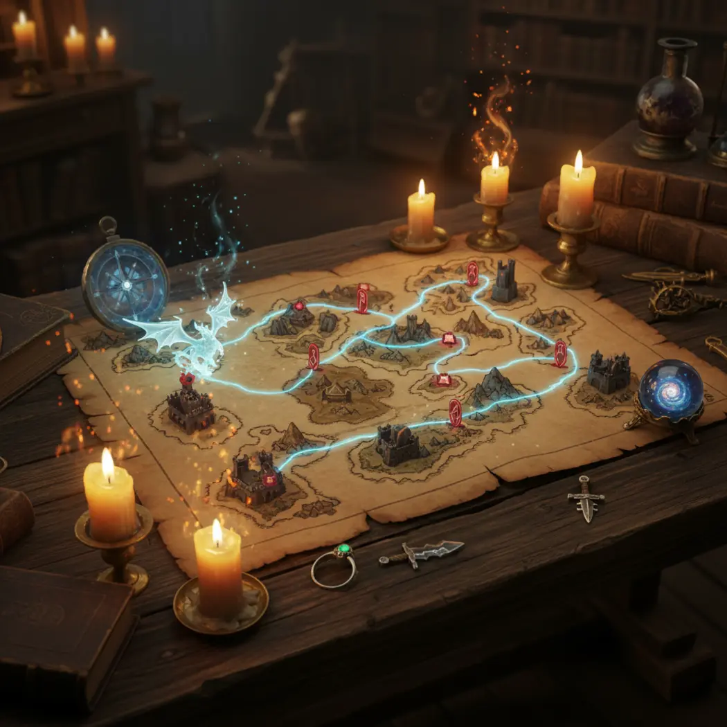 Enchanted fantasy map